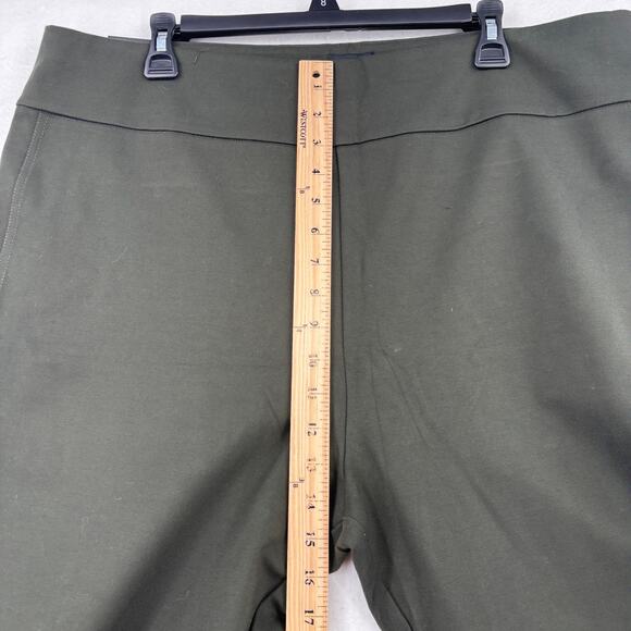 Express Pont Pant Size XXL Rosin Green Pull On Ankle High Waist Stretch Knit - Picture 8 of 11